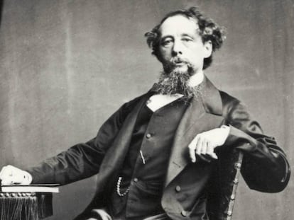 Retrato del escritor Charles Dickens.