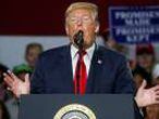 U.S. President Donald Trump holds a Make America Great Again rally in Olentangy Orange High School in Lewis Center, OH, U.S.