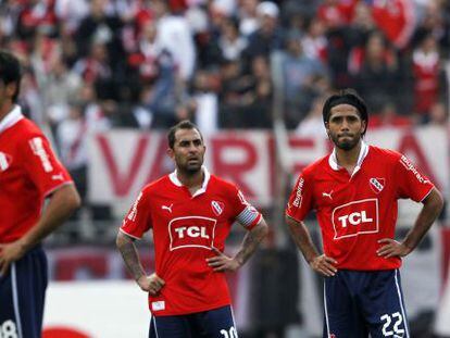 Los jugadores de Independiente desolados