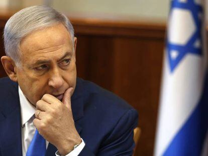 El primer ministro israel&iacute;, Benjam&iacute;n Netanyahu, durante una reuni&oacute;n semanal del Gobierno.