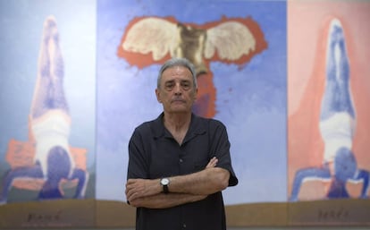 Artur Heras en la exposición de La Nau de la Universidad de Valencia.