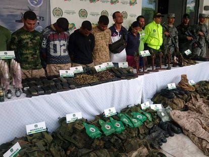 Detenci&oacute;n de ocho integrantes del Clan de Golfo en el departamento de Antioquia, el pasado 15 de mayo. 