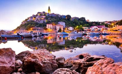 El puerto de la ciudad de Vrbnik, en la isla croata de Krk.