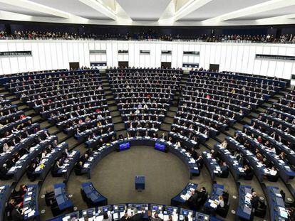  El Parlamento Europeo, durante la sesión plenaria de este miércoles PATRICK SEEGER EFE