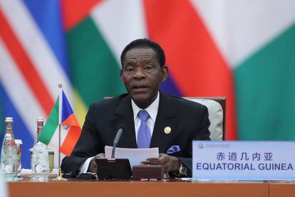 Teodoro Obiang, en una cumbre en Pekín el año pasado.