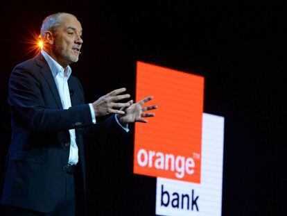 St&eacute;phane Richard, en la presentaci&oacute;n de Orange Bank.