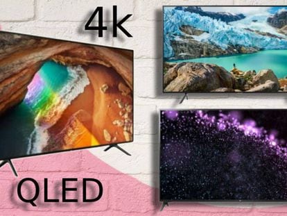 Una selección de modelos, tamaños y precios distintos en televisiones con tecnología 4K, Smart TV y QLED.