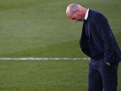 Zinedine Zidane, durante el Real Madrid-Elche.
