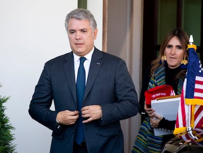 El presidente de Colombia, Iván Duque, en una visita a Washington a comienzos de marzo.