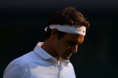 Federer, durante el duelo ante Stakhovsky.
