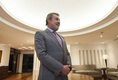 Marcos Martínez, en la sede del Banco Santander en México.