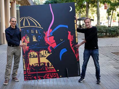 El guionista Juan Díaz Canales i el dibuixant Rubén Pellejero (d) presenten "Nocturno berlinés".