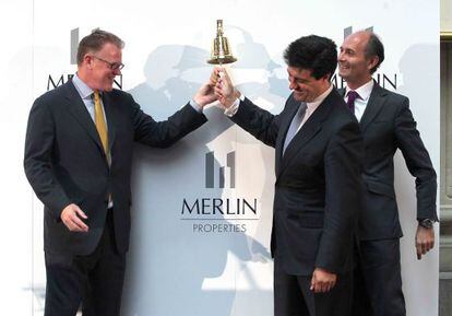 El equipo directivo de Merlin Properties en el estreno bursátil de la Socimi