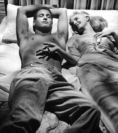 Nunca os tumbaréis en la cama como Paul Newman (foto con Joanne Woodward)