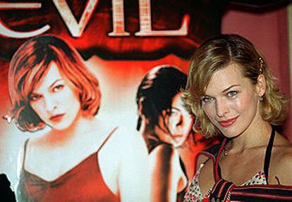 Milla Jovovich, durante la presentación ayer en Madrid de <b></b><i>Resident evil.</i>