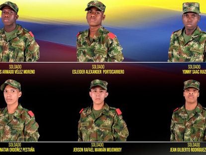 soldados asesinados en una emboscada de las disidencias de las FARC en el Cauca