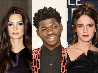 Emily Ratajkowski, Lil Nas X y Emma Watson,