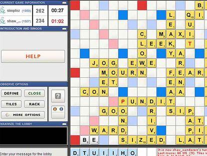 Edición electrónica del juego del Scrabble.