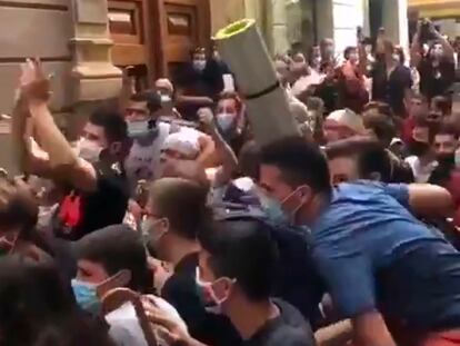 Captura de vídeo de twitter de la Festa Major de Vilafranca.