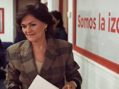 La Secretaria de Igualdad de la ejecutiva federal del PSOE, Carmen Calvo.