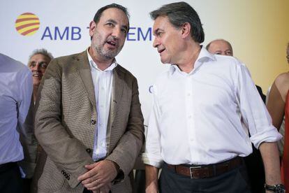 Ramon Espadaler i Artur Mas en un acte de campanya.