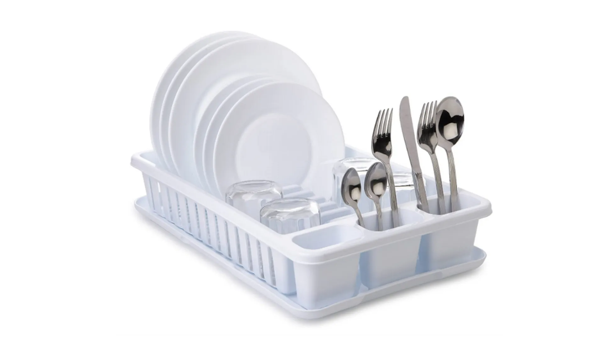 Comprar Escurreplatos plegable - Compartimento para cubiertos en la  encimera Secadora de platos
