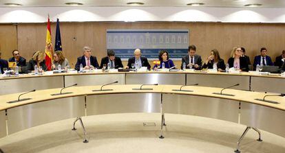 Responsables del Gobierno y de las comunidades en el último Consejo de Política Fiscal y Financiera.