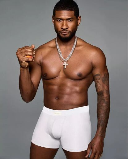 El cantante Usher, en la campaña de Skims.