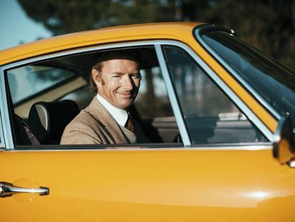 Simon Kidston en un Porsche Carrera 911 de 1973.