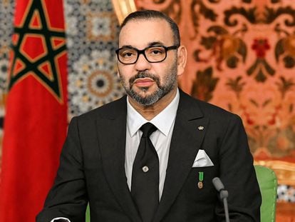 El rey de Marruecos, Mohamed VI, en noviembre de 2021 en el Palacio Real de Rabat.