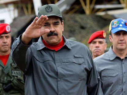 El presidente de Venezuela, Nicol&aacute;s Maduro, durante un acto militar el s&aacute;bado