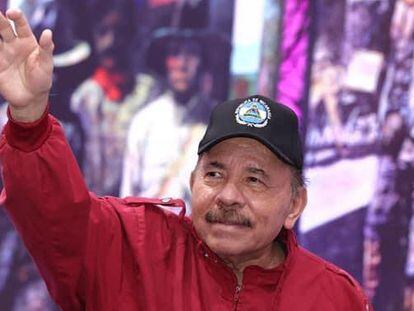 Daniel Ortega habla, durante su última aparición en Managua. 