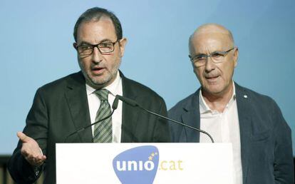 Ramon Espadaler y Josep Antoni Duran Lleida, en una rueda de prensa.