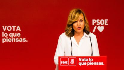 Pilar Alegría, portavoz de la dirección del PSOE.