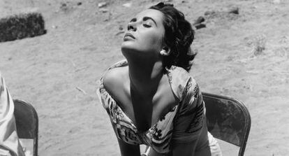 Liz Taylor en una de la instantáneas que puede verse en Málaga.