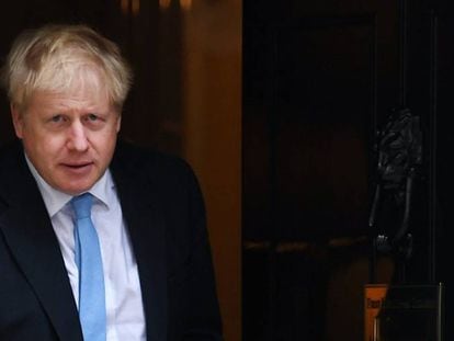 El primer ministro británico, Boris Johnson, el martes en Downing Street.