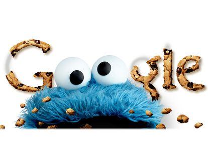 Google sacó este 'doodle' protagonizado por el Monstruo de las Galletas en 2009 para conmemorar el 40º aniversario de Barrio Sésamo.