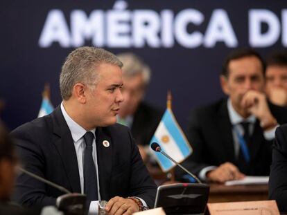Duque, el viernes, en la cumbre de Prosur.