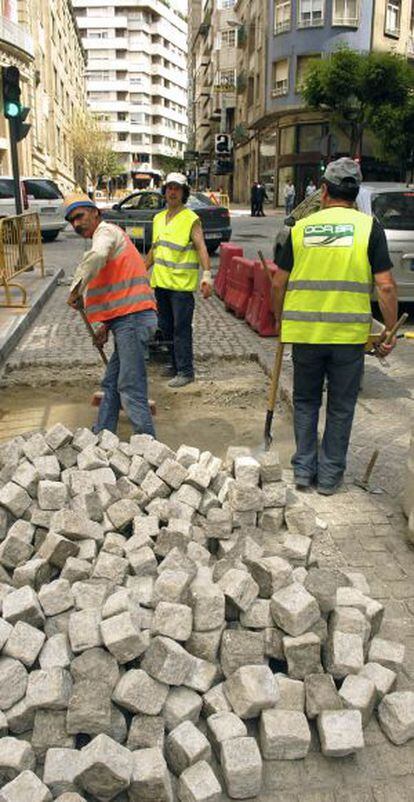 Panor&aacute;mica de las obras de la calle Bedoya en 2009.