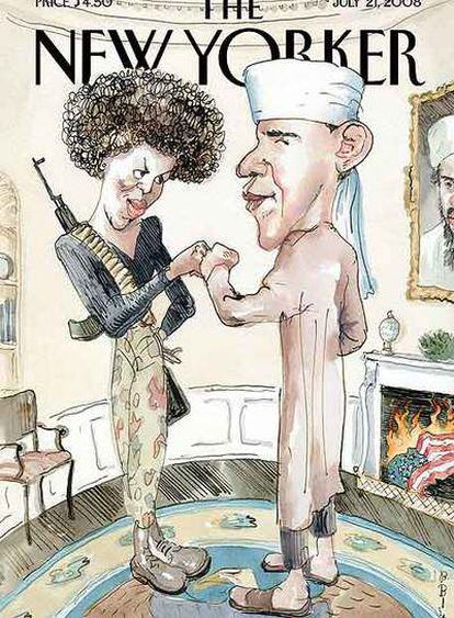 La portada de <i>The New Yorker </i>desató las críticas de Barack Obama, caricaturizado como Osama Bin Laden para provocar.