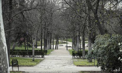 El Parque del Retiro, cerrado al público.
