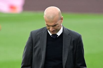 Zinedine Zidane, en el partido contra el Villarreal.