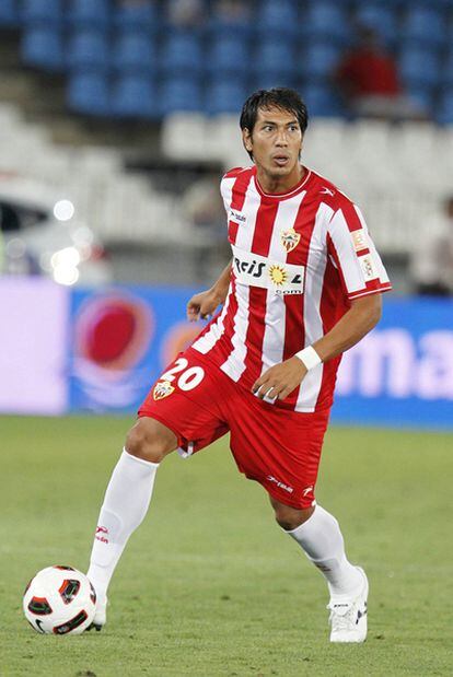 El delantero del Almería Leonardo Ulloa.