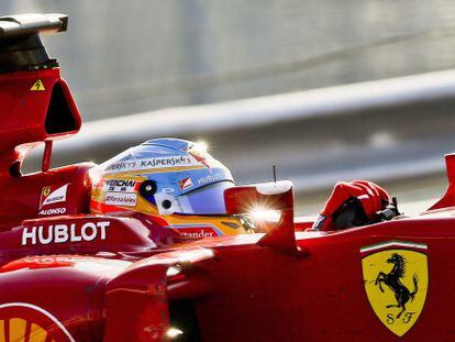 Fernando Alonso, durante la carrera en Sochi.