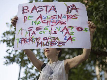 Manifestación contra la violencia machista en 2018.