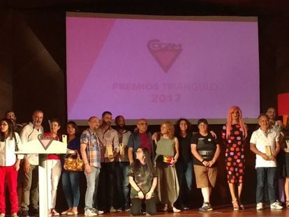 Los ganadores de los premios Triángulo 2017 sobre el escenario