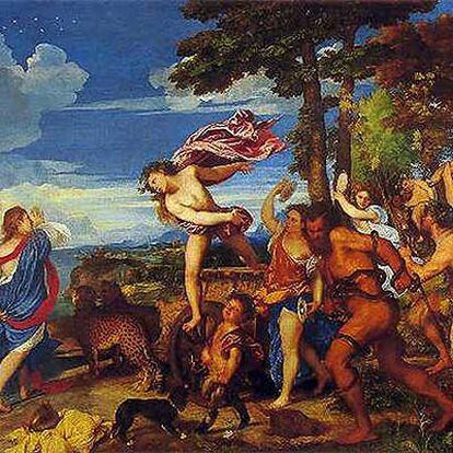 Detalle de &#39;El Dios Dioniso&#39;, de Tiziano.