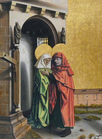 Joachim und Anna an der Goldenen Pforte, de 1440. 156 x 120.5 cm. Kunstmuseum de Basilea. Regalo de Hardt Bruck Louise Bachofen.