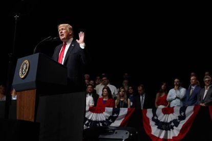 Trump, el viernes en Miami, donde anunció el cambio sobre Cuba.
