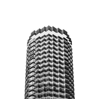 La torre principal de Caixabank en Barcelona.